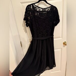 Elegant Black Lace Dress- size 14-US